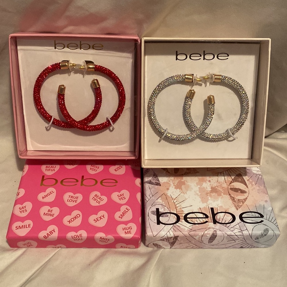 2 Sets Studded Hoops